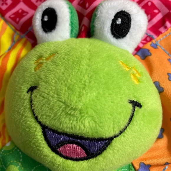 Nuby Teether Frog Blanket Lovey Sensory Plush Baby Toy Security Blanket - Picture 3 of 7